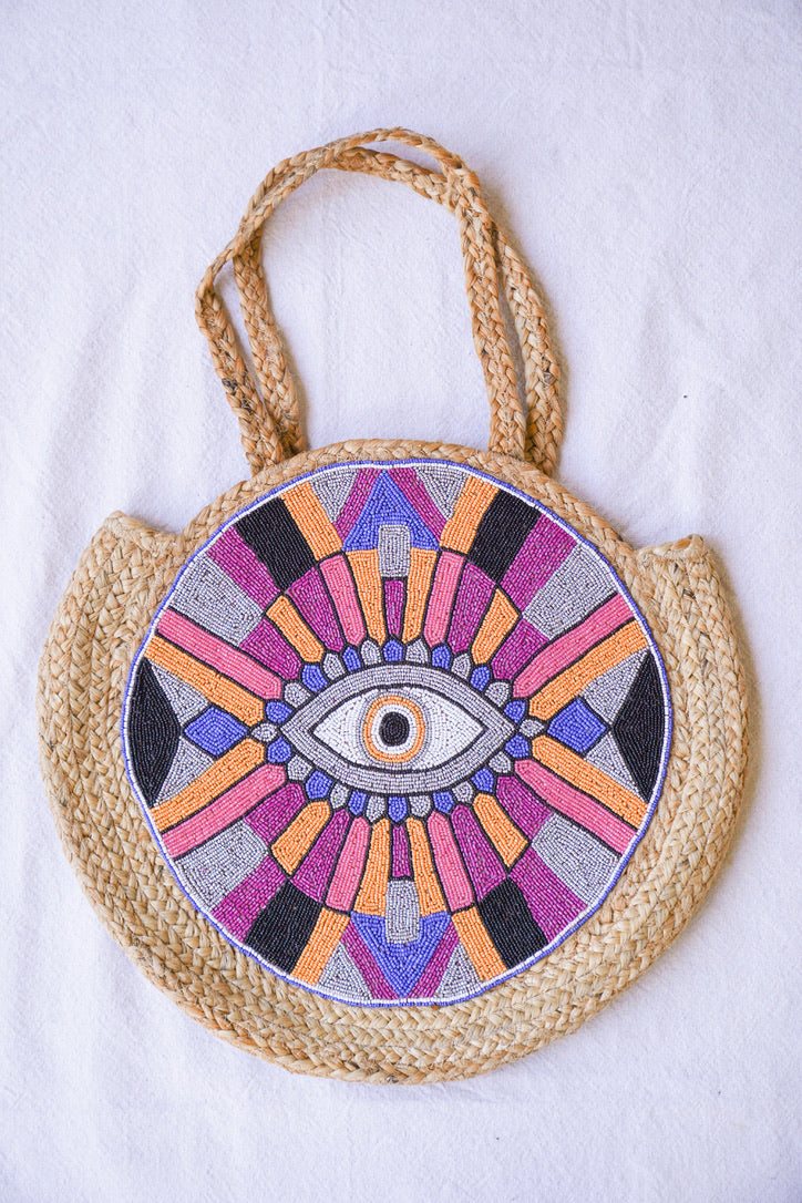 Evil Eye Jute Bag | Shop Bali Queen