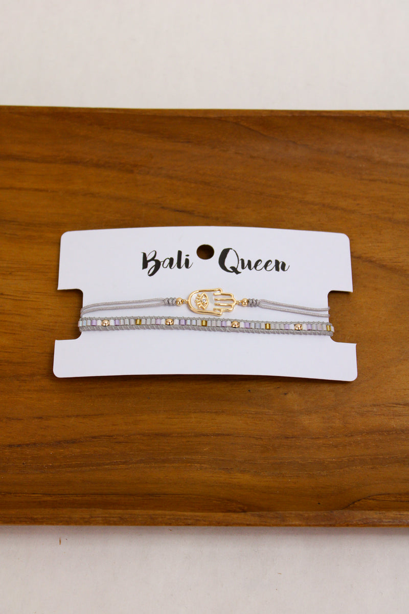 Fatima Crystal 2 Pack Bracelets | Shop Bali Queen