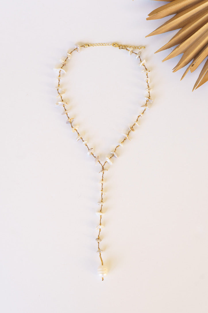 Coastal Pearl Drop Necklace | Shop Bali Queen