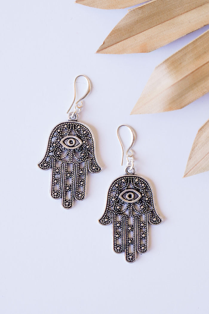 Hamsa Alloy Earring