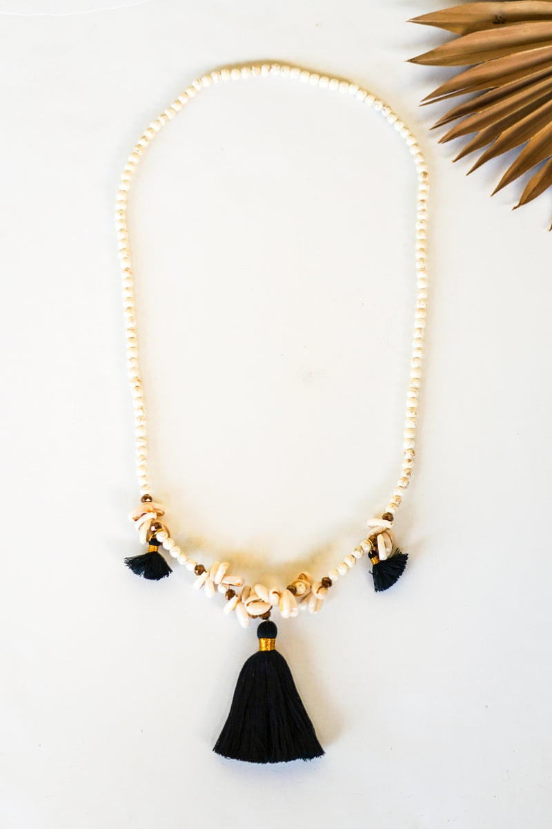 Tri Crystal Cowrie Necklace | Shop Bali Queen