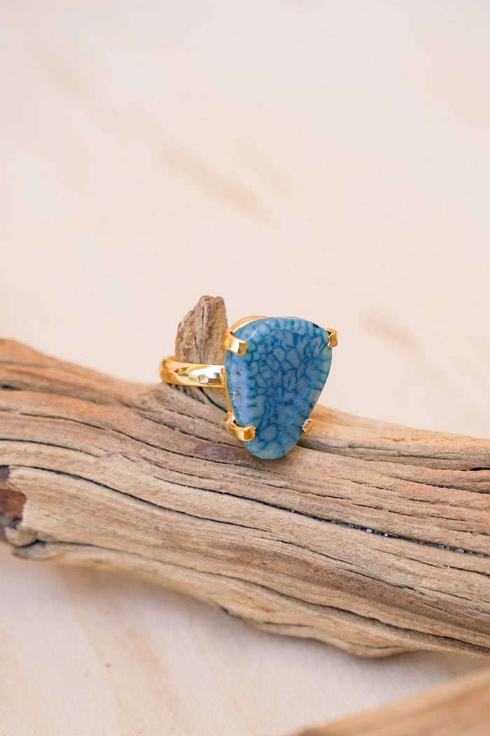 Dasha Chunky Sodalite Ring | Shop Bali Queen