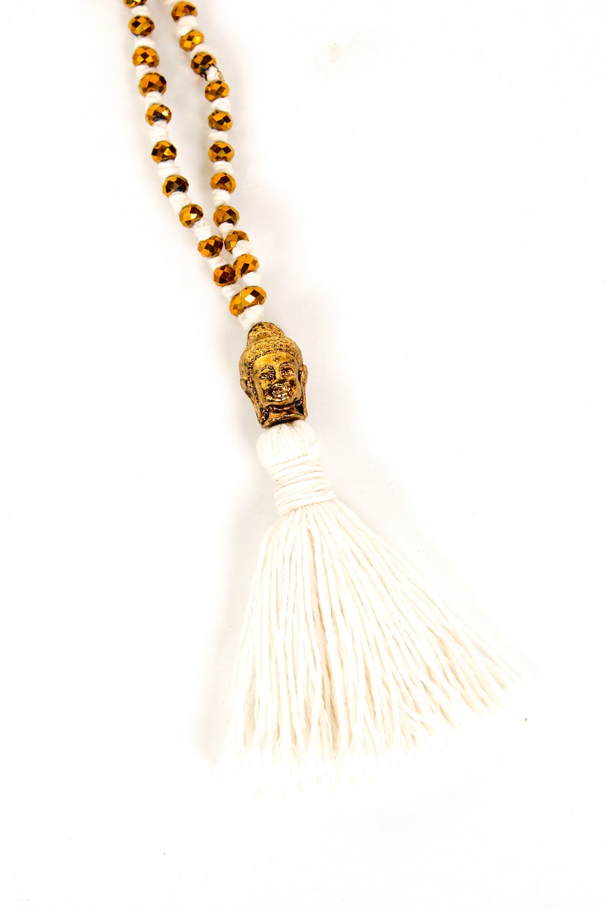 Cotton Buddha Tassel Necklace