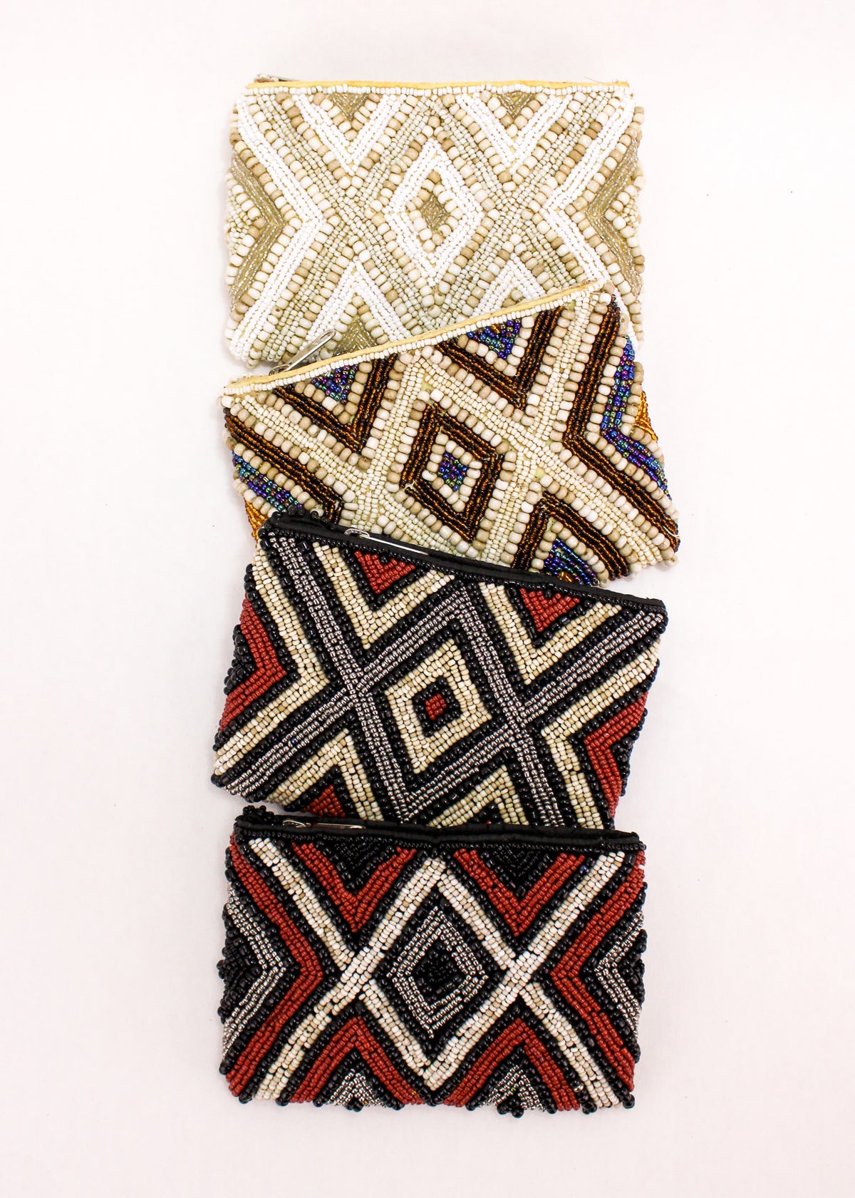 Small Diamond Beaded Coin Bag