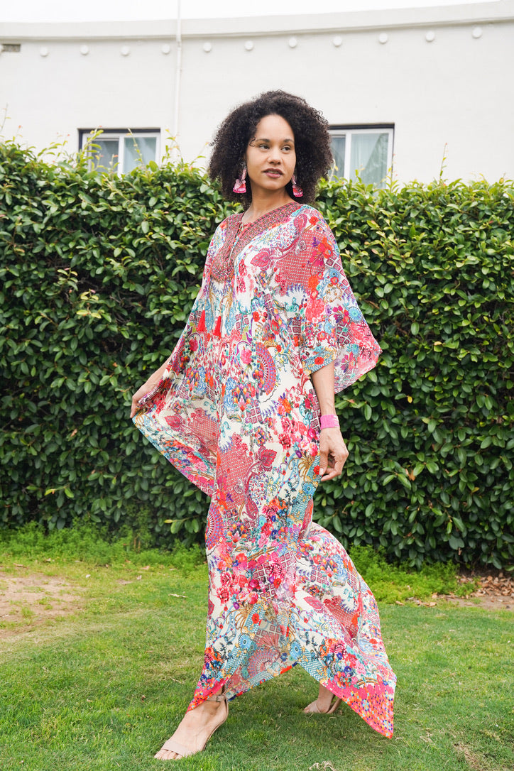 Bombay Jeweled Long Caftan