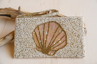 Scallop Shell Beaded Clutch