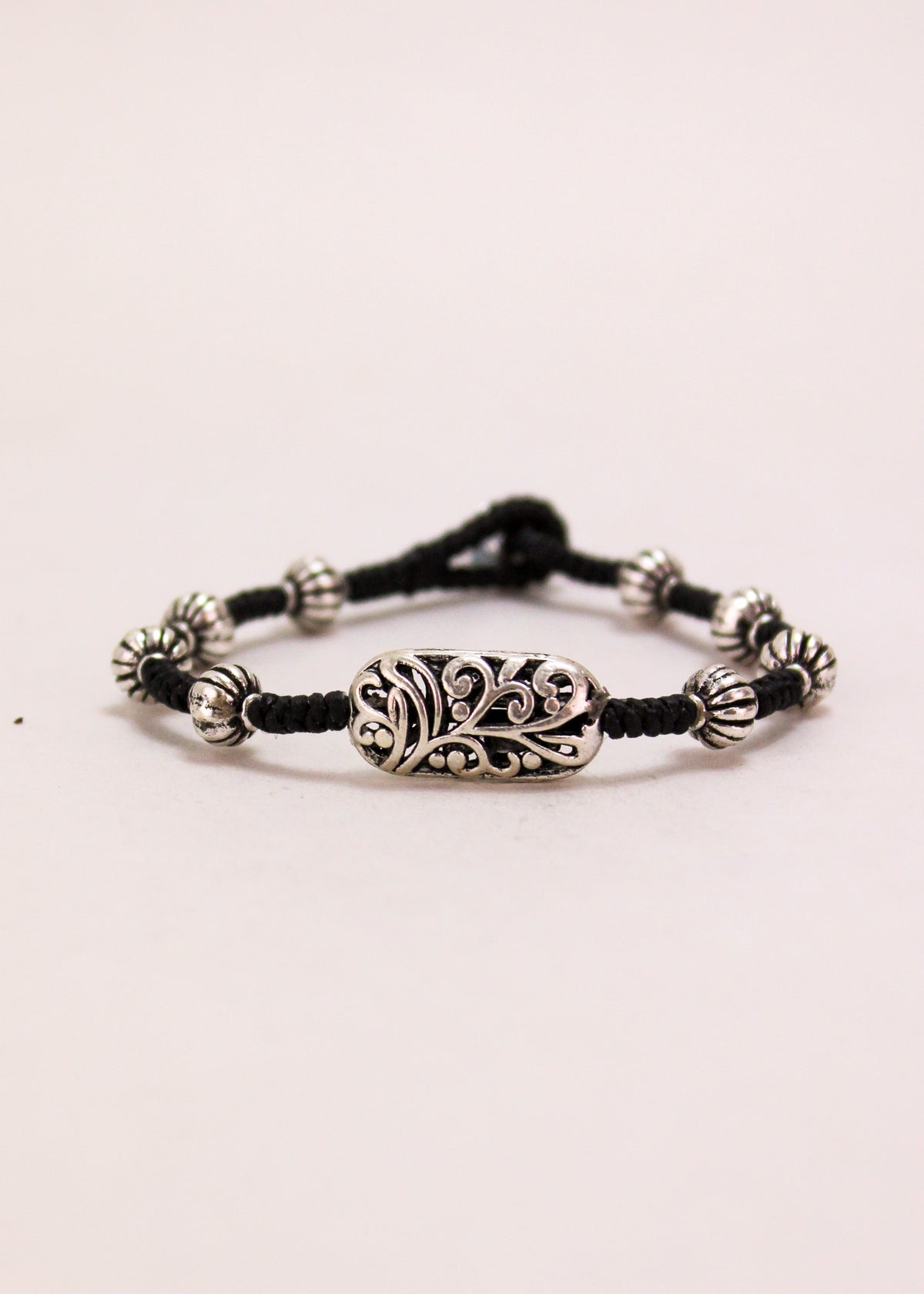 Silver Arabesque Rectangle Alloy Bracelet #52
