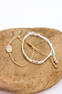 Fatima Crystal 2 Pack Bracelets