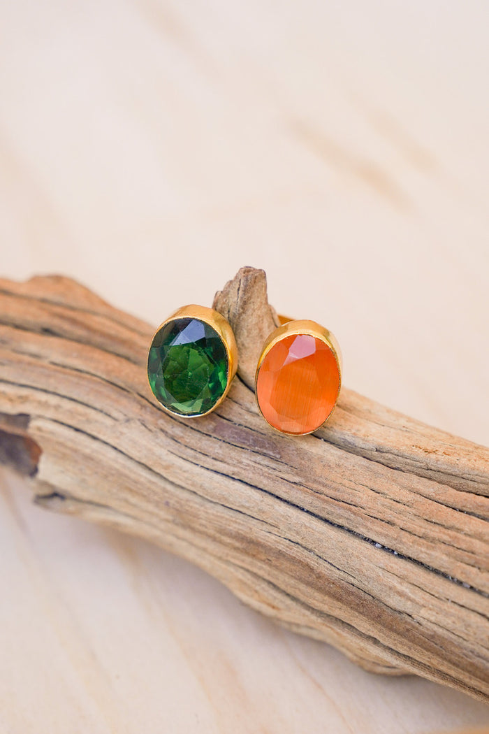 Dasha Emerald & Amber Ring | Shop Bali Queen