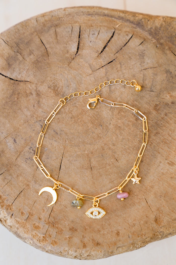 Astrology Gold Charm Bracelet