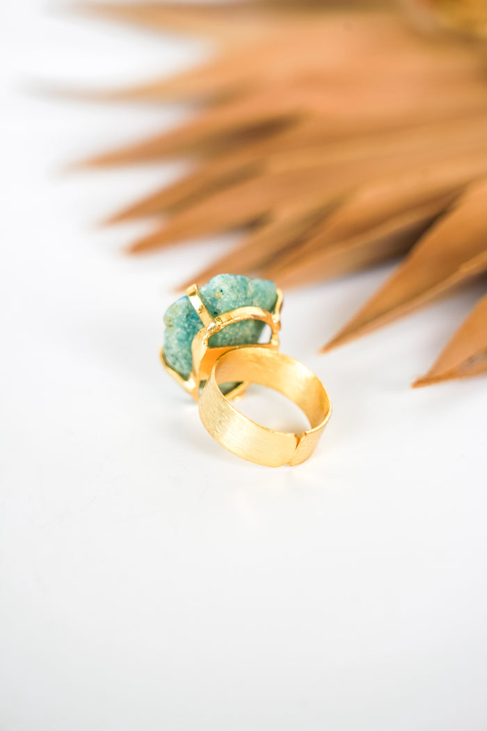 Dasha Blue Druzy Agate Ring | Shop Bali Queen