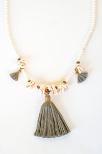 Tri Crystal Cowrie Necklace | Shop Bali Queen
