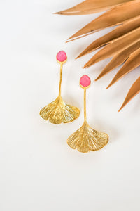 Dasha Pink Lotus Drop Earring | Shop Bali Queen