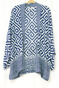 Tribal Tides Tie Kimono