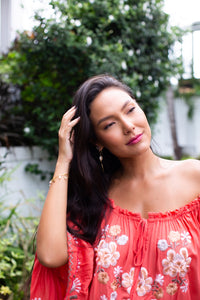 Bali Queen, Coco Rose, Resort Wear, Pool Wear, Bathing suit coverup, summer, summer style, boutique, bali, travel, boho style, sundress, roseta, embroidered, miranda, off the shoulder.