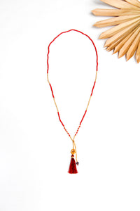 Happy Hamsa Tassel Necklace