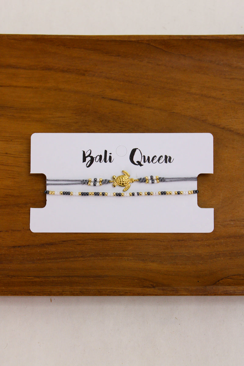 Turtle Crystal 2 Pack Bracelets | Shop Bali Queen