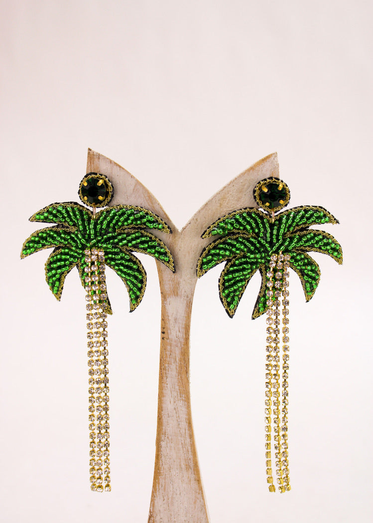 Tiki-licious Palm Bling Earrings