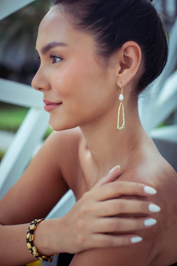 La Perla Hammered Teardrop Earrings
