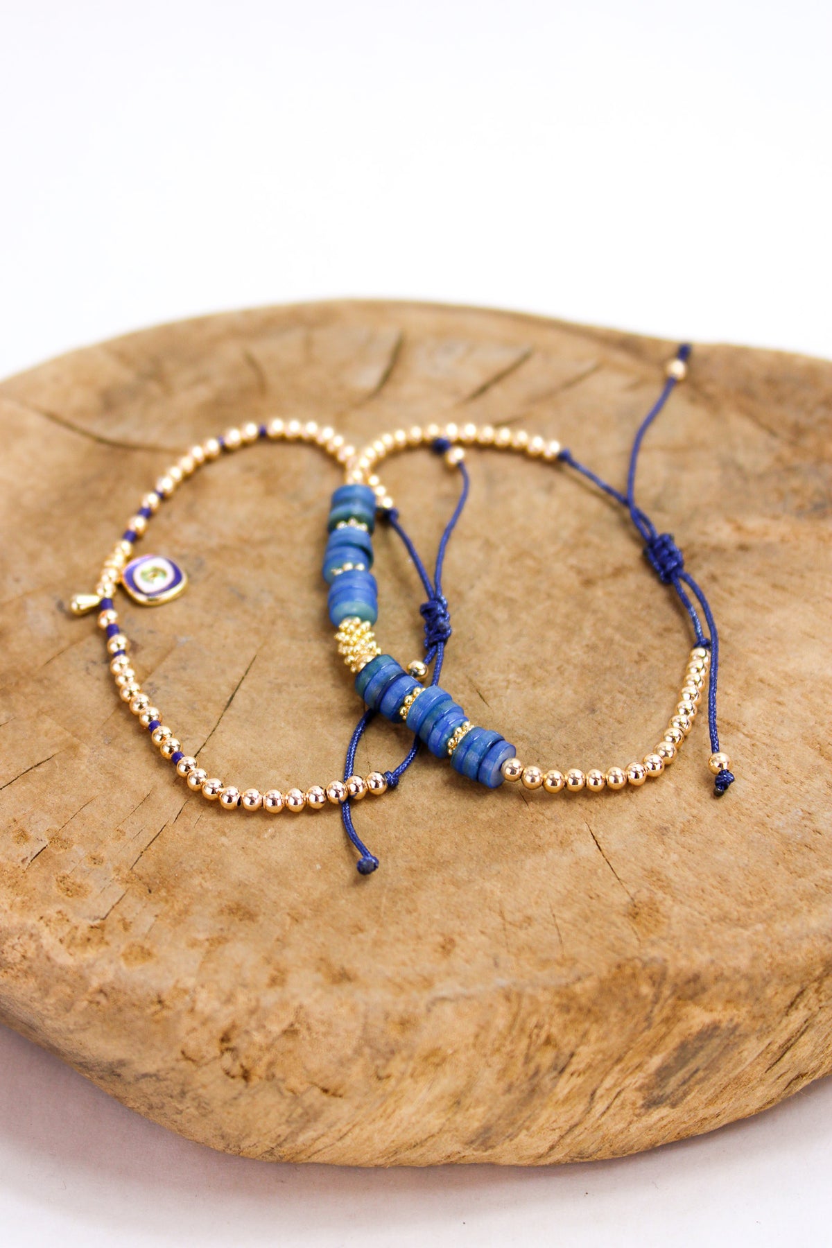 Evil Eye Tubular 2 Pack Bracelets