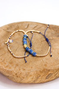 Evil Eye Tubular 2 Pack Bracelets