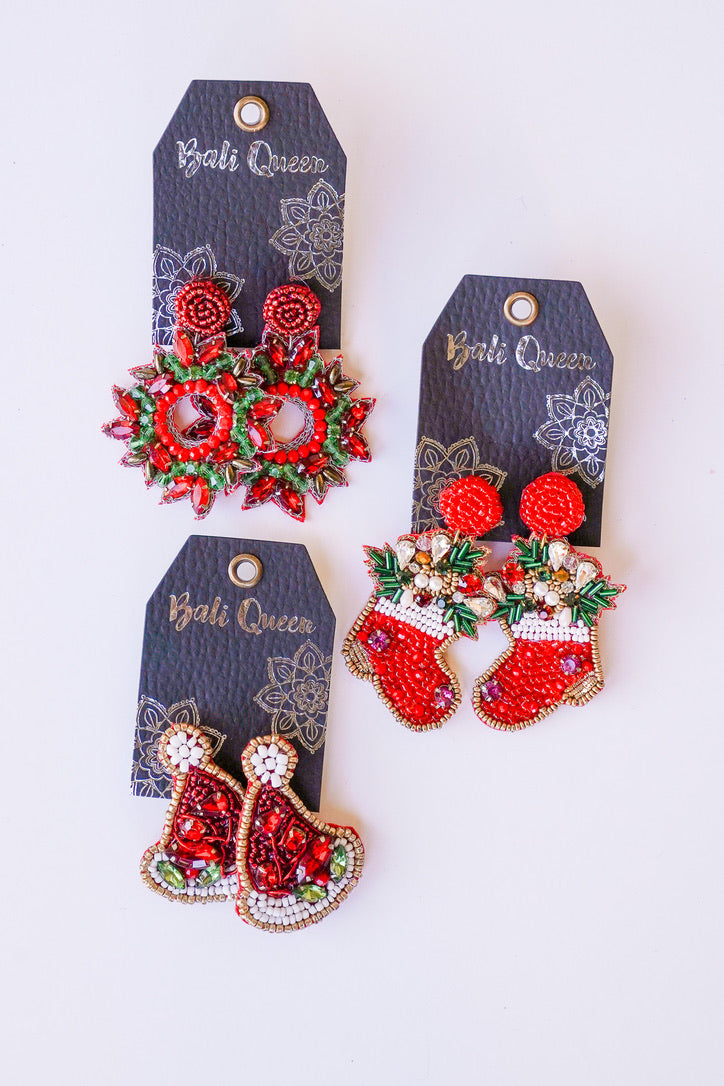 Holiday-licious Santa Hat Earring