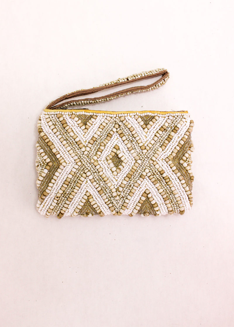 Small Diamond Beaded Coin Bag