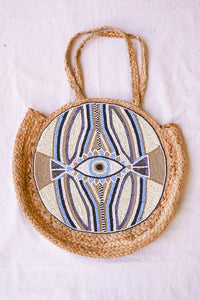 Evil Eye Jute Bag