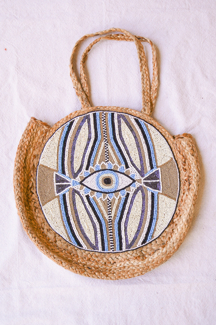 Evil Eye Jute Bag | Shop Bali Queen