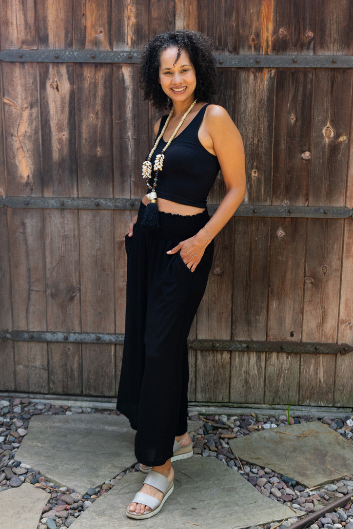 Krinkle Wide Leg Pant | Shop Bali Queen
