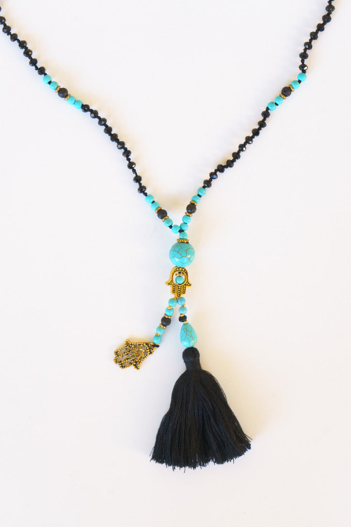 Lava Stone Hamsa Necklace | Shop Bali Queen