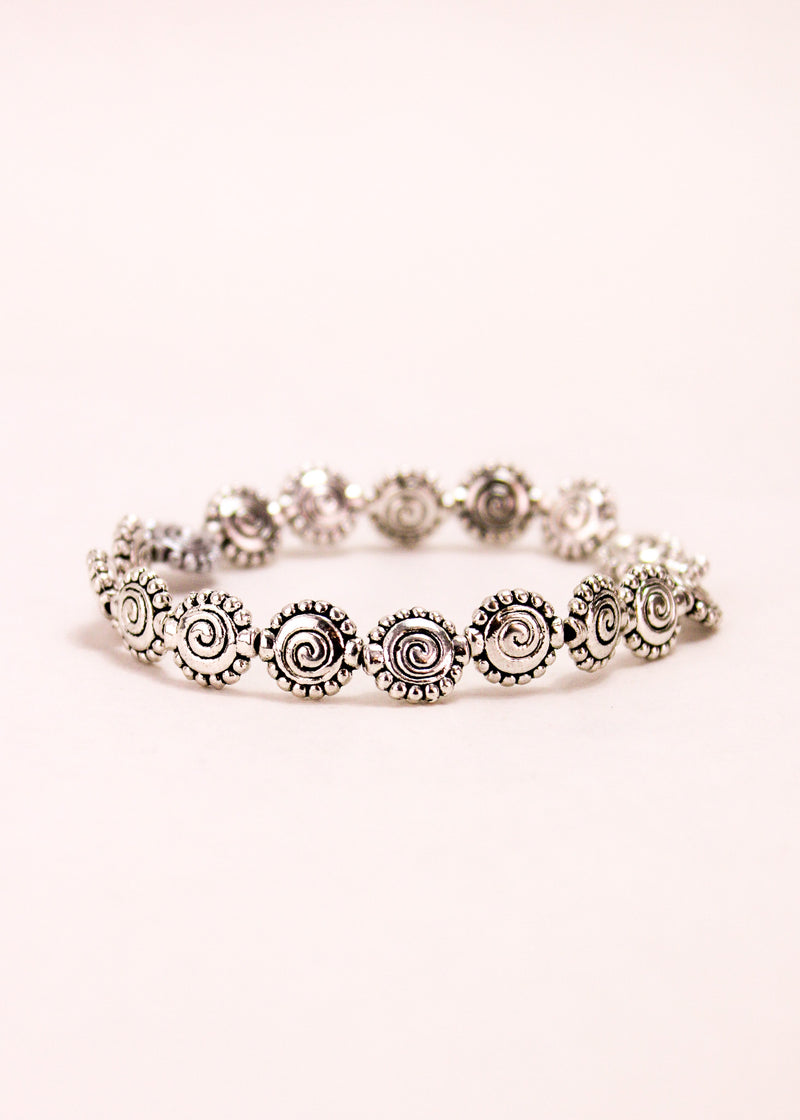 Swirl Pom Alloy Stretch Bracelet #65