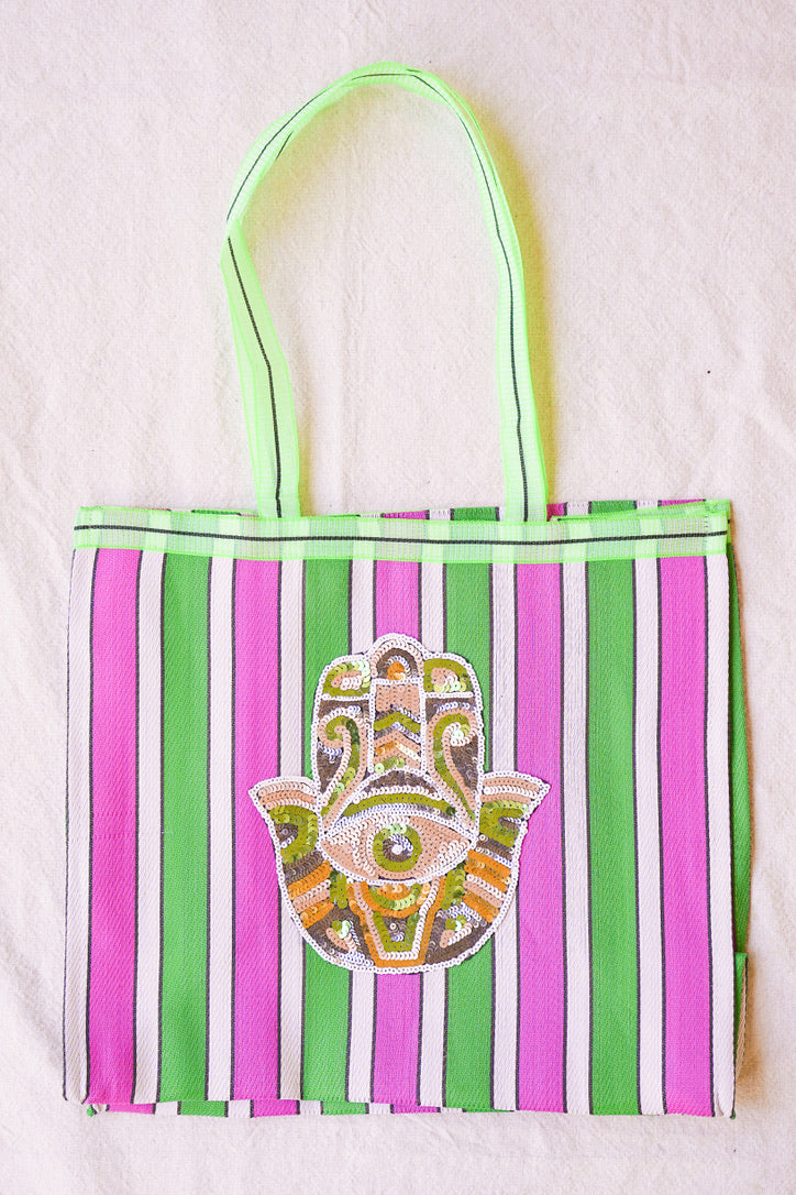 Sequin Hamsa Tote | Shop Bali Queen