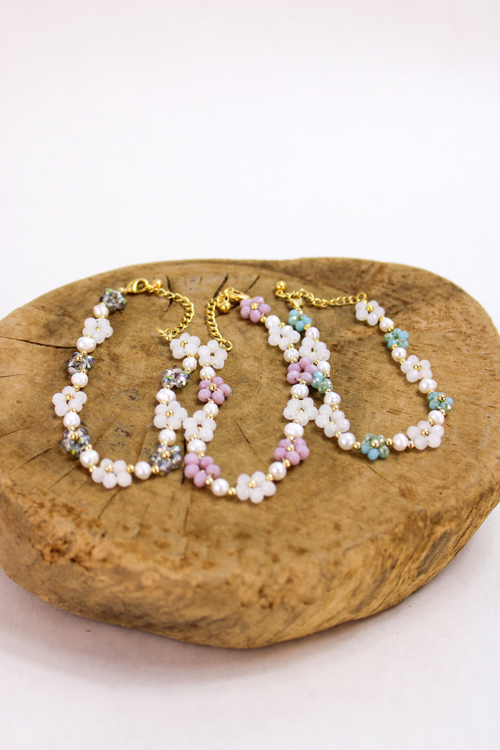 La Perla Crystal Flower Bracelet | Shop Bali Queen