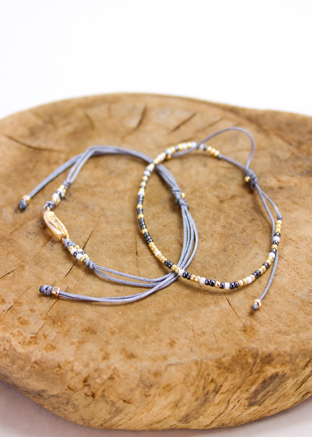 Cowrie Crystal 2 Pack Bracelets