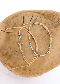Starfish Crystal 2 Pack Bracelets