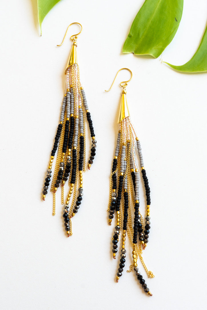 Sunset Tassel Beaded Earrings | Shop Bali Queen