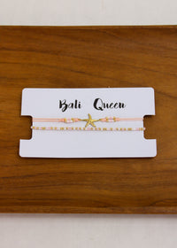 Starfish Crystal 2 Pack Bracelets