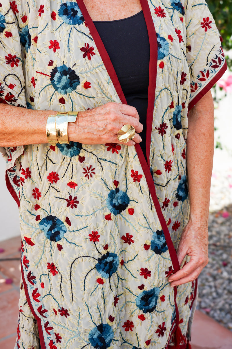 Boho Blossom Long Kimono | Shop Bali Queen