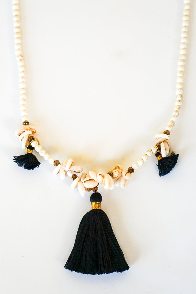 Tri Crystal Cowrie Necklace | Shop Bali Queen