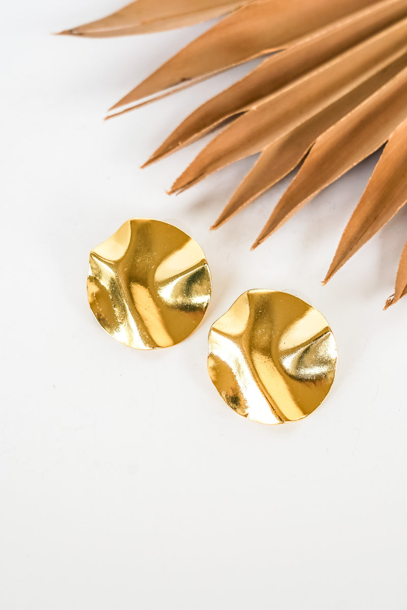 Golden Wave Disc Earring | Shop Bali Queen