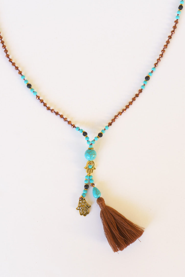 Lava Stone Hamsa Necklace | Shop Bali Queen