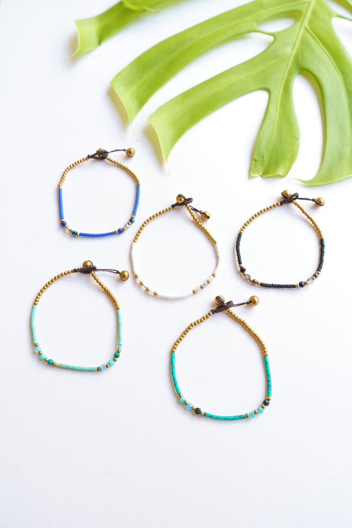 Matte Ceramic Gemstone Bracelet | Shop Bali Queen