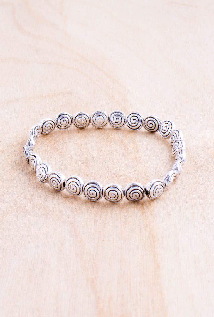 Spiral Circle Alloy Stretch Bracelet #82