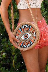 Evil Eye Jute Crossbody | Shop Bali Queen