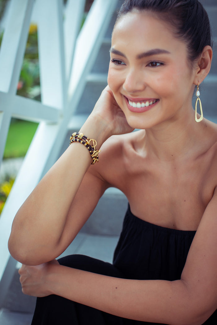 La Perla Hammered Teardrop Earrings