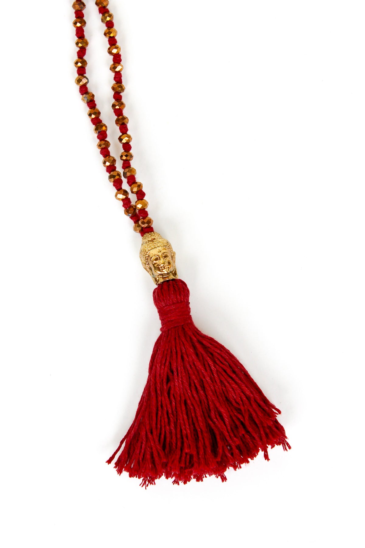 Cotton Buddha Tassel Necklace