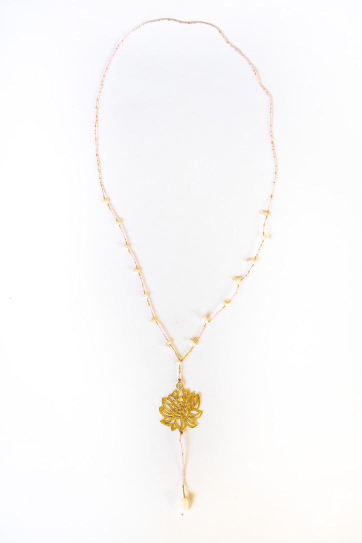 Lotus Pearl Necklace | Shop Bali Queen