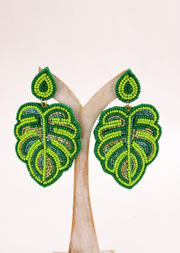 Tiki-licious Leaf Earrings