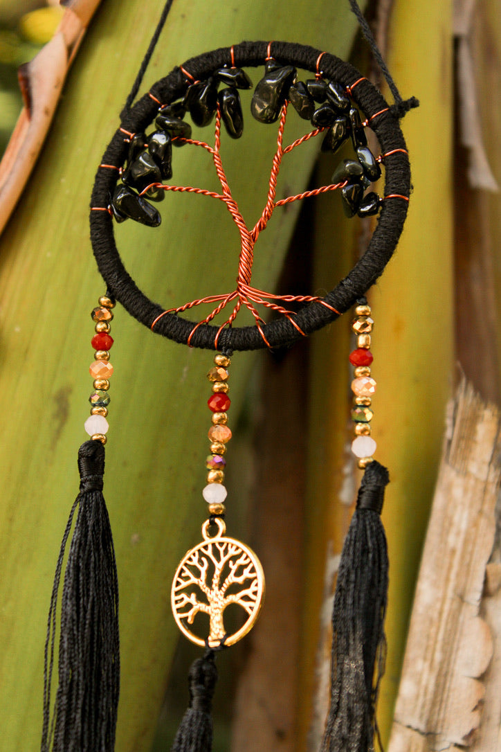 Mini Crystal & Stone Tree of Life Dreamcatcher